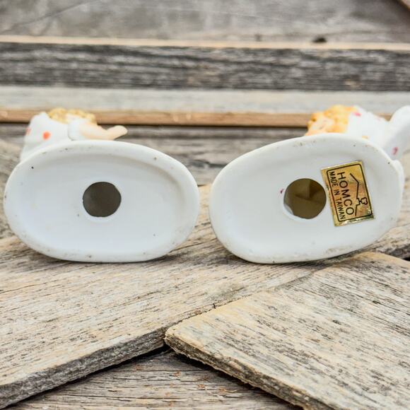 Pair of Vintage Homco Little Girl Figurines-Girl w/Cat and Girl w/ Squirrel, 3”H - Picture 7 of 7